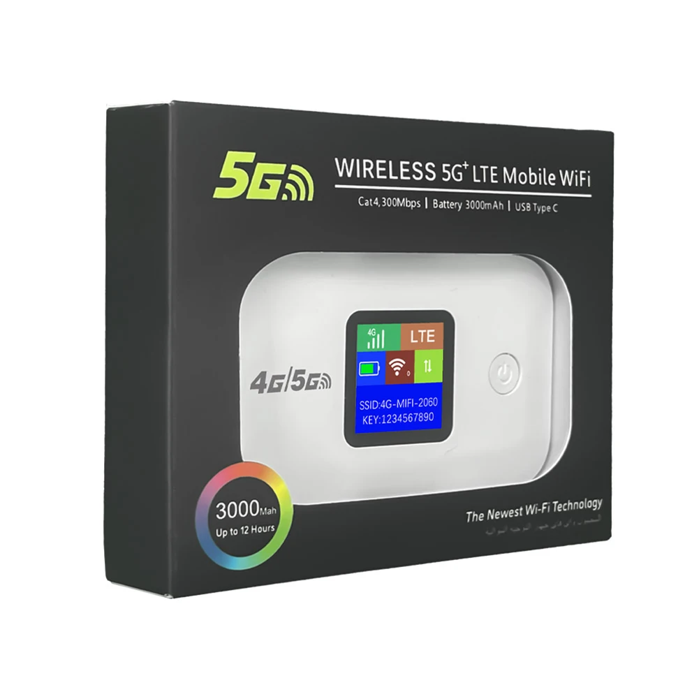 Portable High-Speed Mobile Hotspot Router with SIM Card Slot - Ideal for Home and Travel WiFi Connectivity