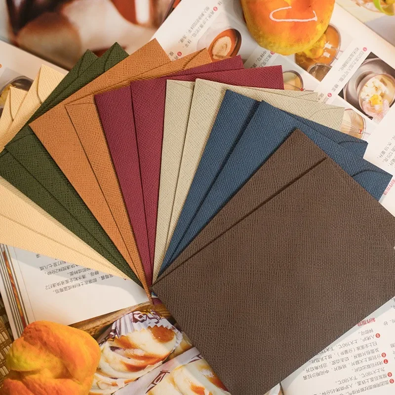 Color Retro Hemp Texture Paper Envelopes Wedding Greeting Cards Letter Wedding Party Invitation 20pcs greeting cards,wedding invitations