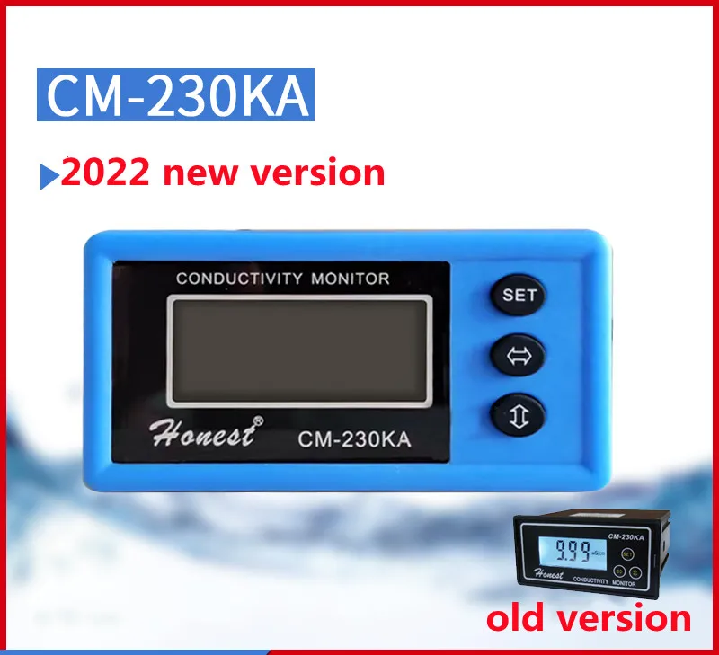 

CM-230K Online Conductivity Monitor Tester Meter Analyzer Contact Relay NC 0-1999us/cm Error 2%FS ATC Alarm Output 4-20mA