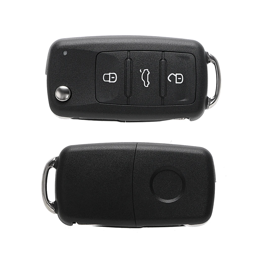 Key Case 3 Buttons Remote Flip Blank Covers for VW Car Keys