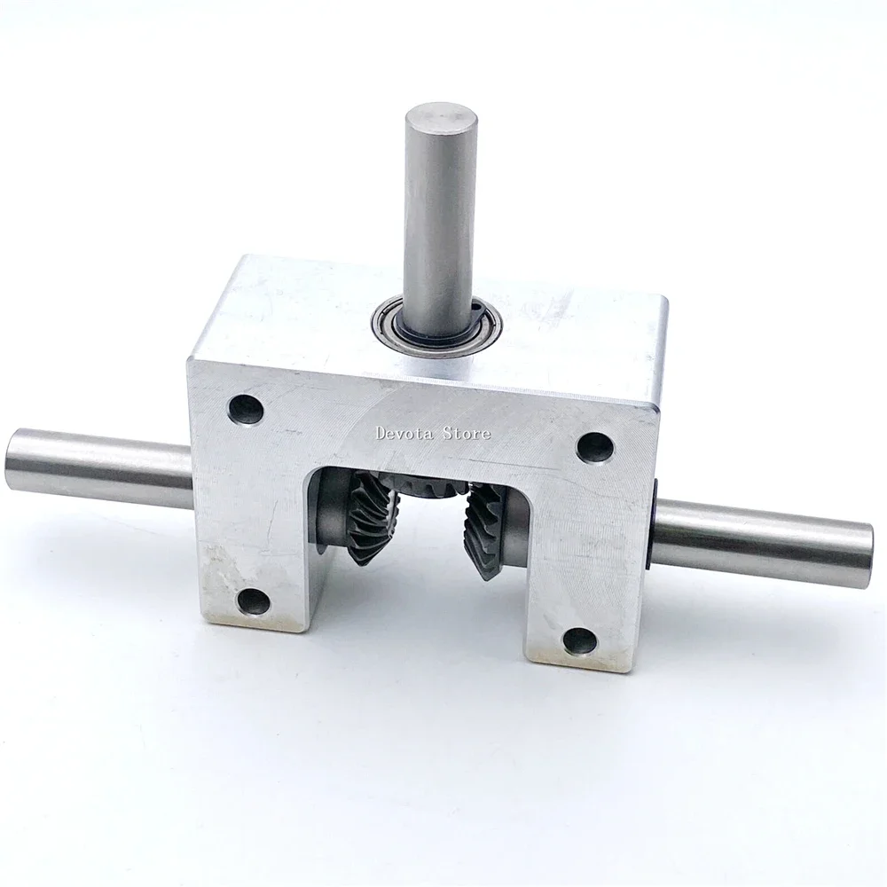 Differential Assembly Gearbox 90 Degree 1:1 Spiral Bevel Gear 6/8/10mm Coaxial Small Corner Device