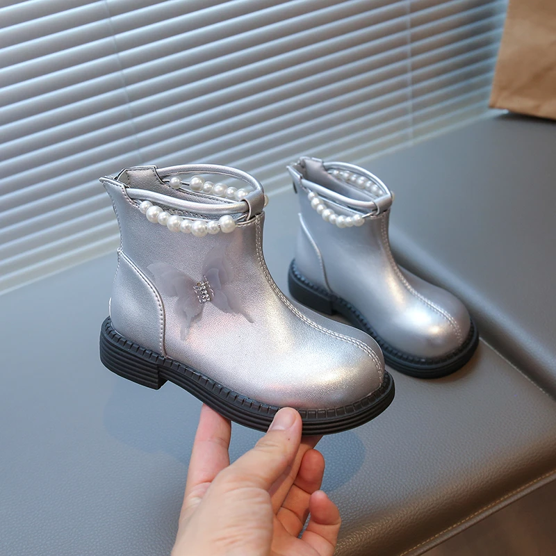 Leather Ankle Boots for Girls Autumn Party School Footwear