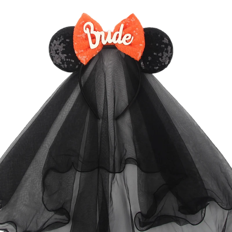2024 Valentinstag Maus Ohren Stirnband Für Mädchen Frauen Pailletten Liebe 5 "Bogen Haarbänder Festival Party DIY Haar zubehör Femmes – Detail 8