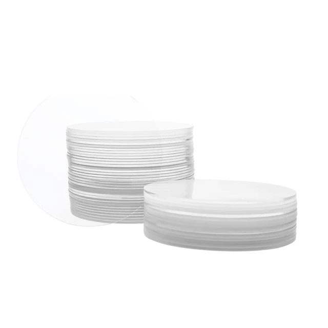 3mm Clear Acrylic Disks, Round Circles for Arts and Craft Supplies (2.25 In  Diameter, 20 Pack) 