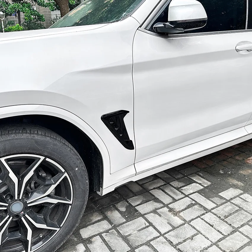 BMW X3 X4 G01 G02 M 스포츠 2018-2023+ 차량용 사이드 펜더 스포일러 윈드 나이프 사이드 길즈 에어 벤트 장 사이드 윙 스티커