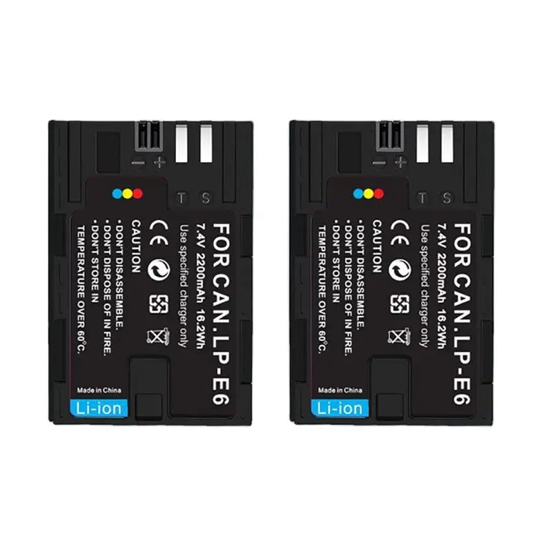 2000Mah Lp-E6 Bateria Lp-E6N Lp E6 Caricabatteria Ricaricabile Per Canon Eos 5D Mark Ii Iii Iv 5Ds 6D 70D 60D 80D 90D Card