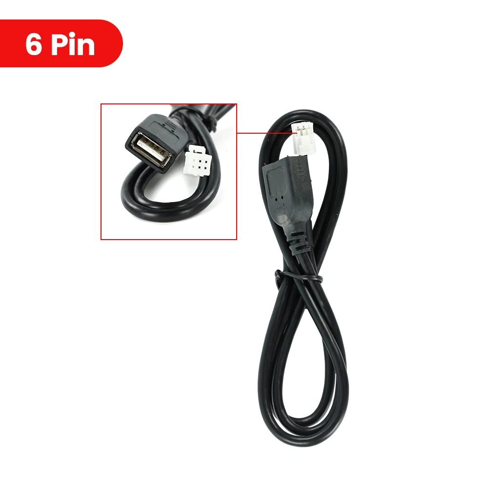 Universal Android Radio USB Cable Adapter with 4 & 6 PIN Wiring Harness Accessories