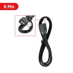Universal Android Radio USB Cable Adapter with 4 & 6 PIN Wiring Harness Accessories (6 PIN)