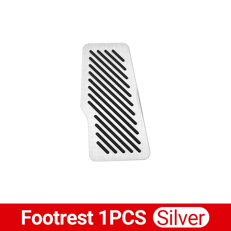 Footrest 1PCS Silver