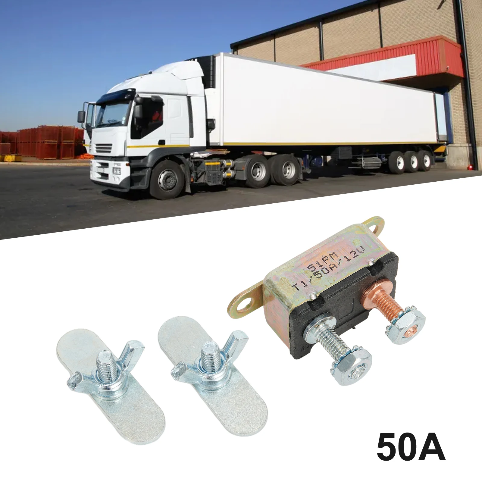 

12V 30A~50A Automatic Fuse Reset Circuit Breaker Copper Studs SAE J553;SAE J1171;UL1500" Battery Chargers, Trucks, Buses, RVs,