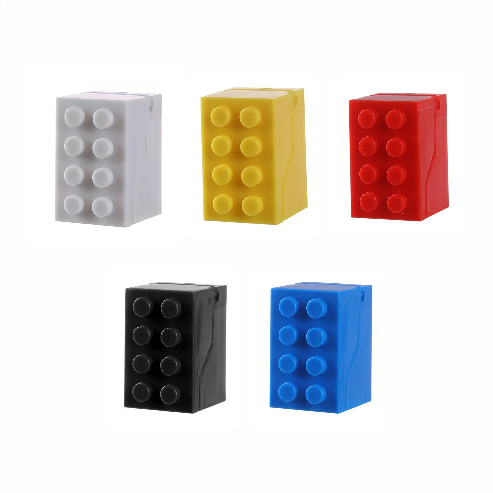Creative Plastic Building Block Shaped Toothbrush Holder Children Toothbrush Storage Rack Dust Waterproof Wall Hook