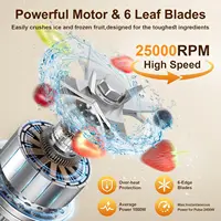 Smoothies Blenders, PRASKY Max.2400Watts/1000Watts Blender and Grinder Combo 25000RPM Powerful Kitchen Blen 2