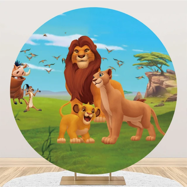 120*80cm il re leone Simba tema foto sfondo decorazione di compleanno  forniture per feste sfondo in tessuto vinilico ragazzi Baby Shower -  AliExpress