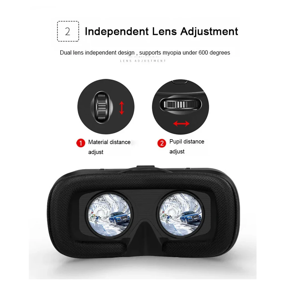 G04 VR Headset 3D Virtual Reality Glasses Real Virtual Reality Gaming Experience Goggles Compatible For IPhone Android Phones