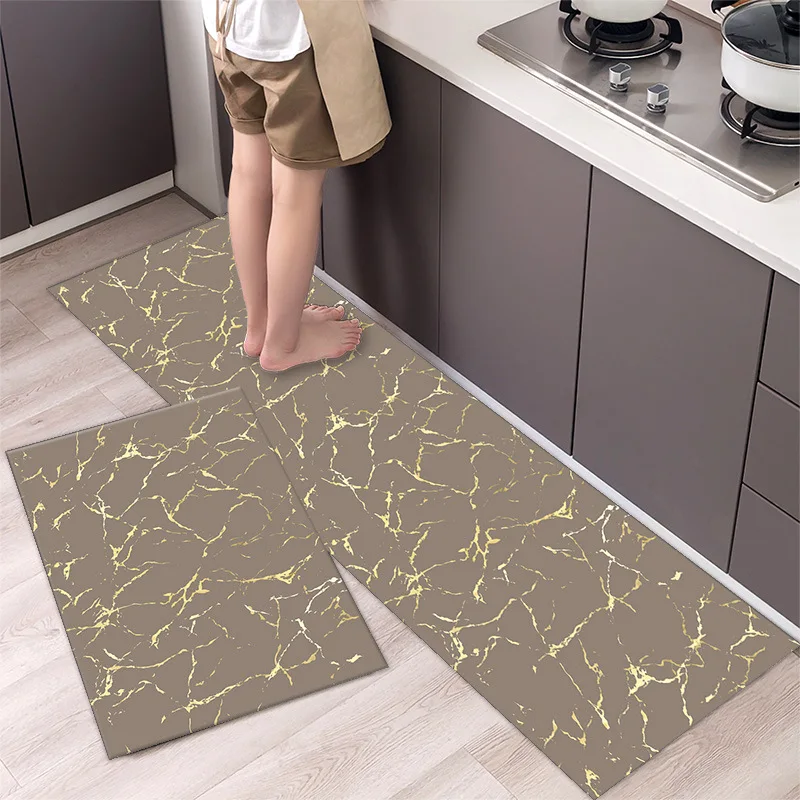 thumbnail image 1 of Alfombra de cocina antideslizante moderna para el hogar, alfombra suave de dibujos animados simple a la moda, alfombra de baño de tira larga, felpudo de entrada lavable y duradero, 1 of 5