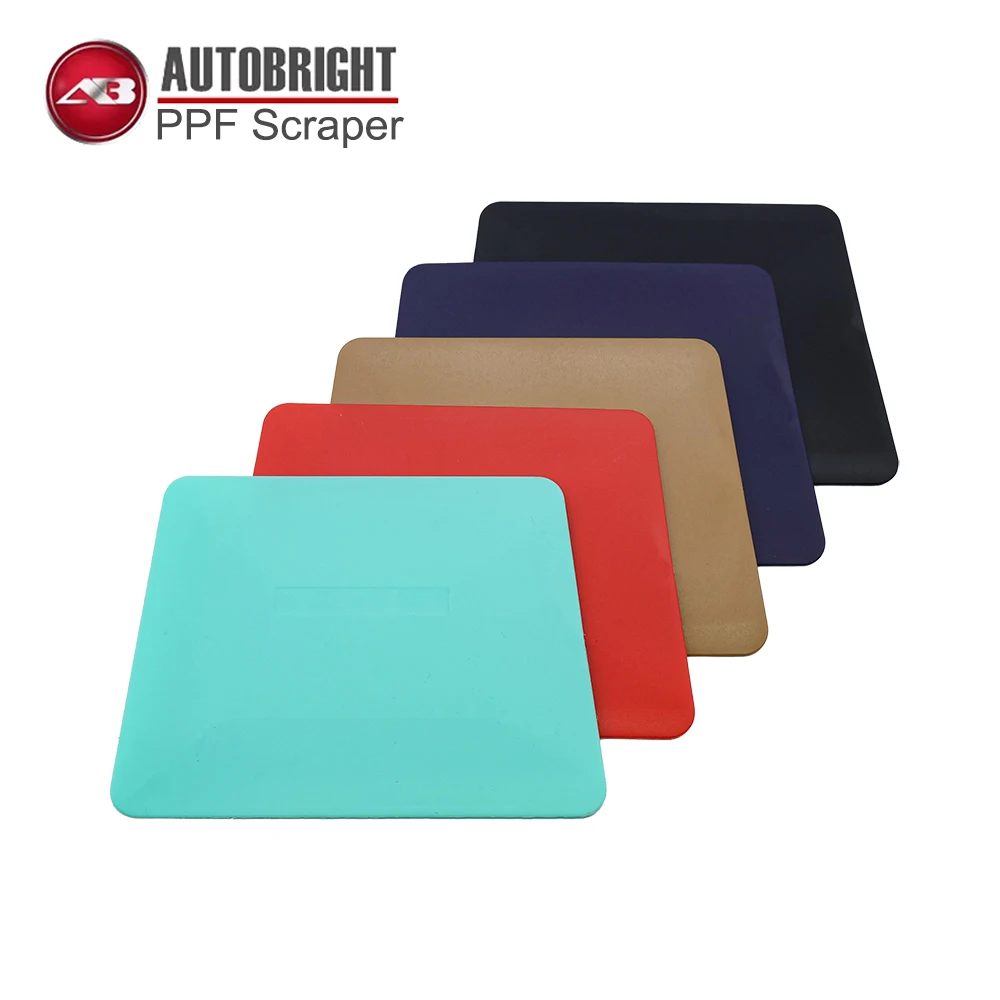 AUTOBRIGHT Trapezoid PPF Squeegee Scraper Car Film Corner Professional thin edge trimming 5 color softness and hardness Tools