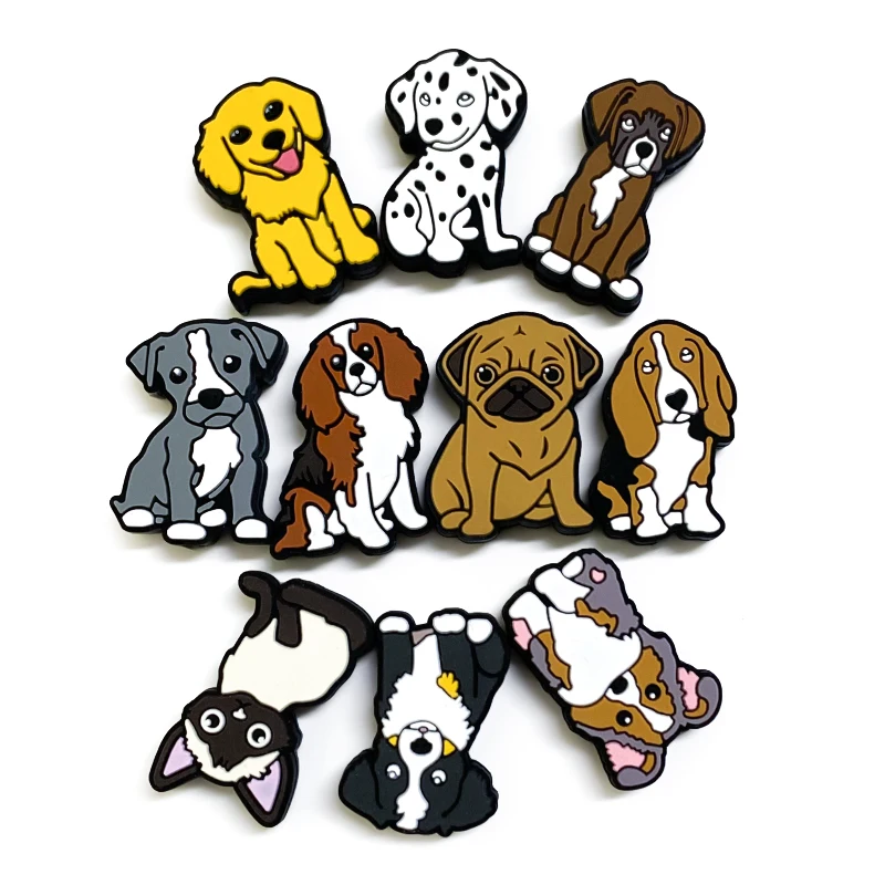 10pcs Baby Silicone Cartoon Animals New Puppy Beads Baby Oral Care Food-Grade Pendant DIY Accessories Baby Toy Gifts 4