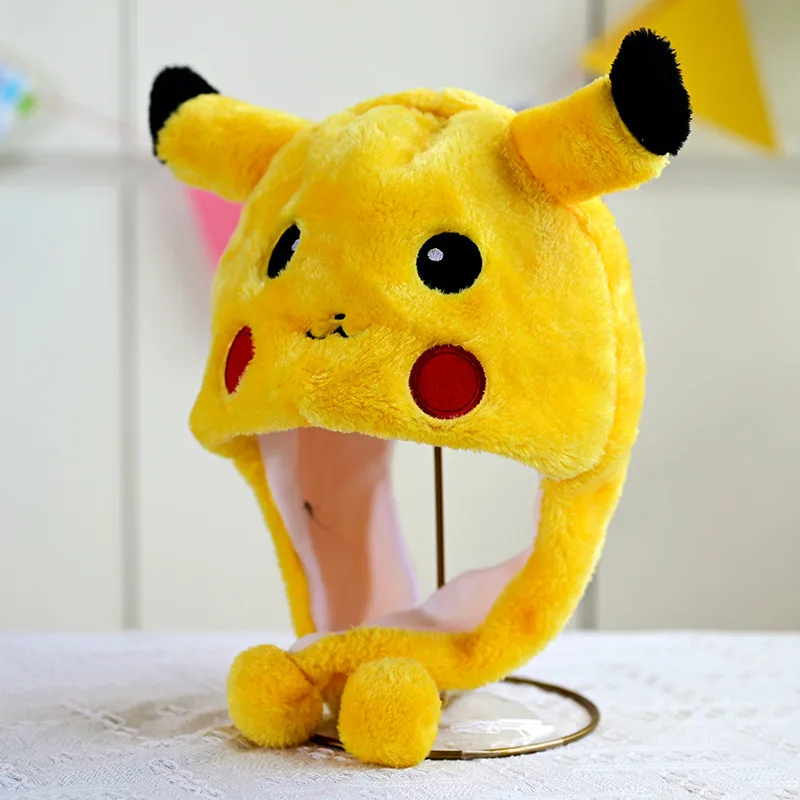 Chapeaux en peluche Pikachu de dessin animé pour enfants et adultes, bonnet  de ski, style happator, lapin Kawaii, casquette courte, chaud, mignon,  animal, hiver - AliExpress