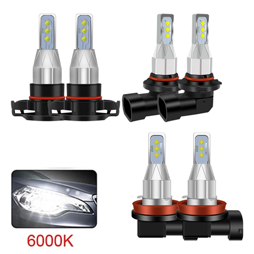 

3 Pair H11 9005 5202 Headlights Lamp For Chevy 1500 2007-2015 6000K LED Hi/Lo Headlight Fog Bulbs Kit Car Lights Accessories