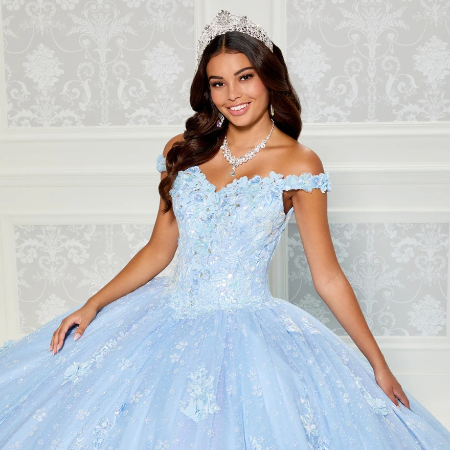 Lorencia Blue Quinceanera 巹   ø  ̽    ڸ Sweet 16 Vestidos De 15 Anos YQD561