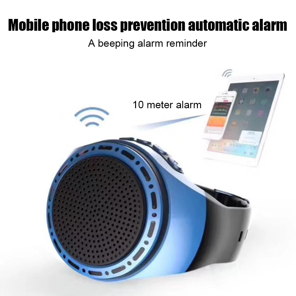 USB Rechargeable Wrist Watch Speaker Cool Lighting Bluetooth-compatible Portable Bicycle Audio Music FM Radio Box