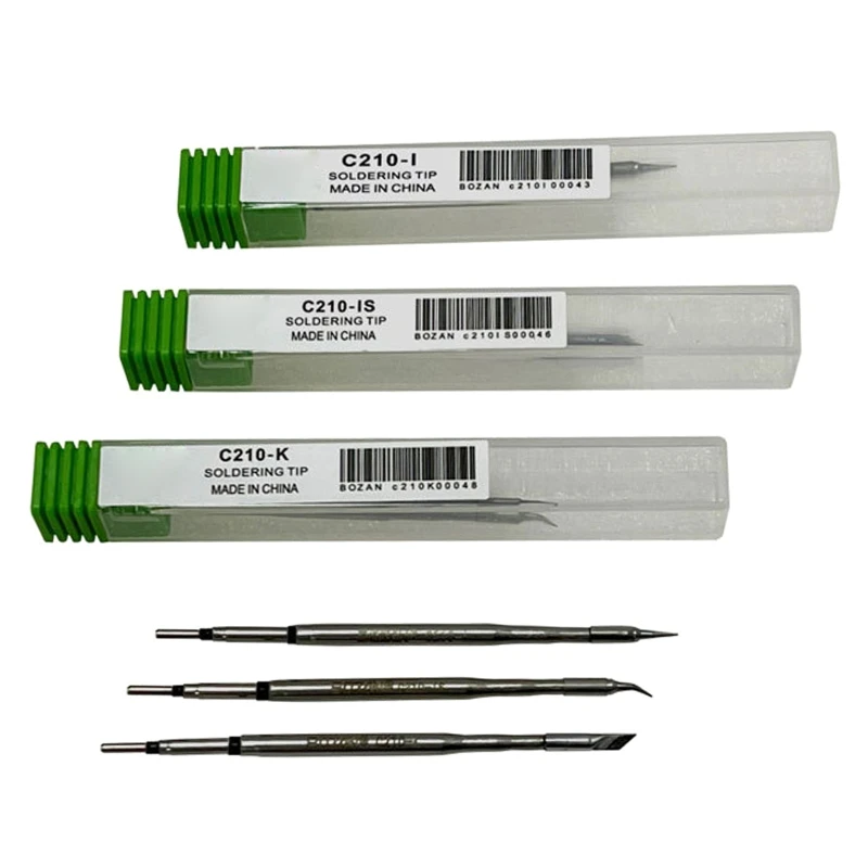 

Original Durable Stainless Steel Soldering Iron Tips Fit for C210 Soldering Station I /IS/K Soldering Tools