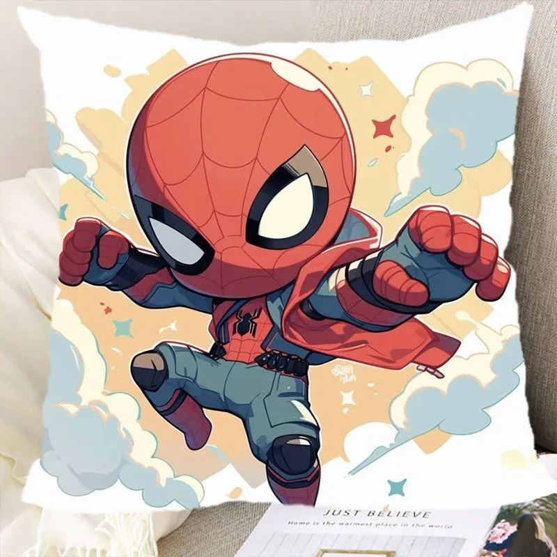 Marvel Superhero Pillowcase Spiderman Hulk Iron Man Pattern Printing Pillow Cover Sofa Cushion Cover Room Home Decoration 3