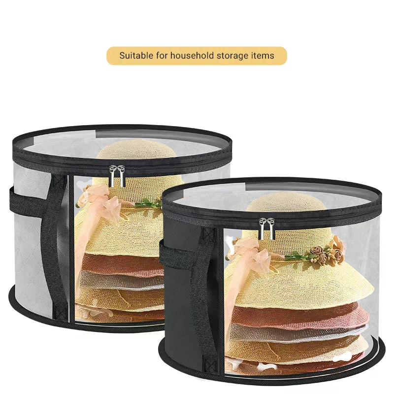 새로운 모자 상자 편리한 원형 여행용 모자 상자 정리함 내구성 있는 모자 정리함 모자 보관 정리함
