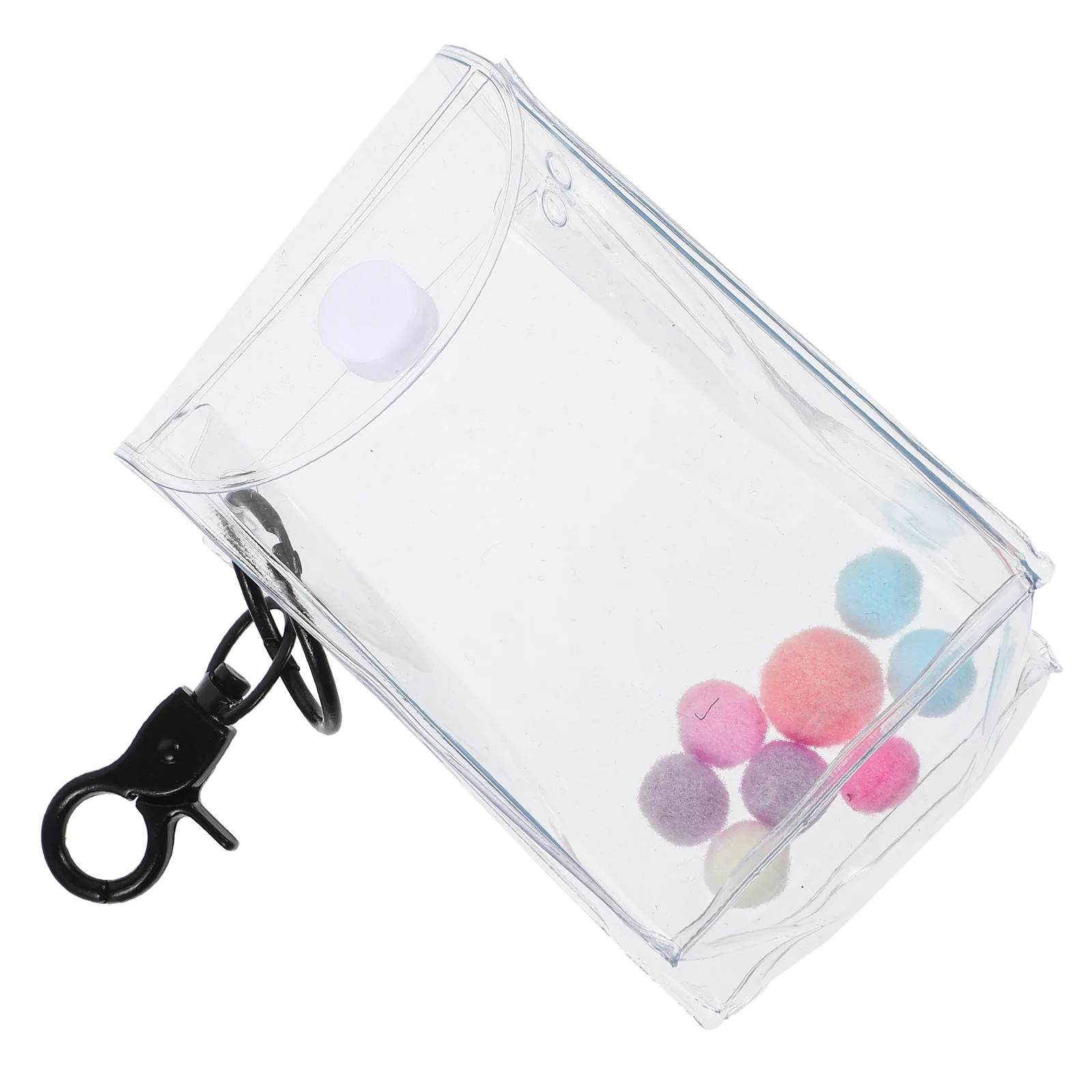 

Figurine Display Case With Keychain Clear Display Bag Keychain Mini Figurine Bag