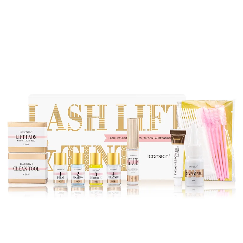 Commercio All'Ingrosso Iconsign Lash Lift E Ciglia Brow Tint Kit A Doppio Uso Professionale Lash Lifting Brow Dye Lash Lift Kit Strumento Per Il Trucc
