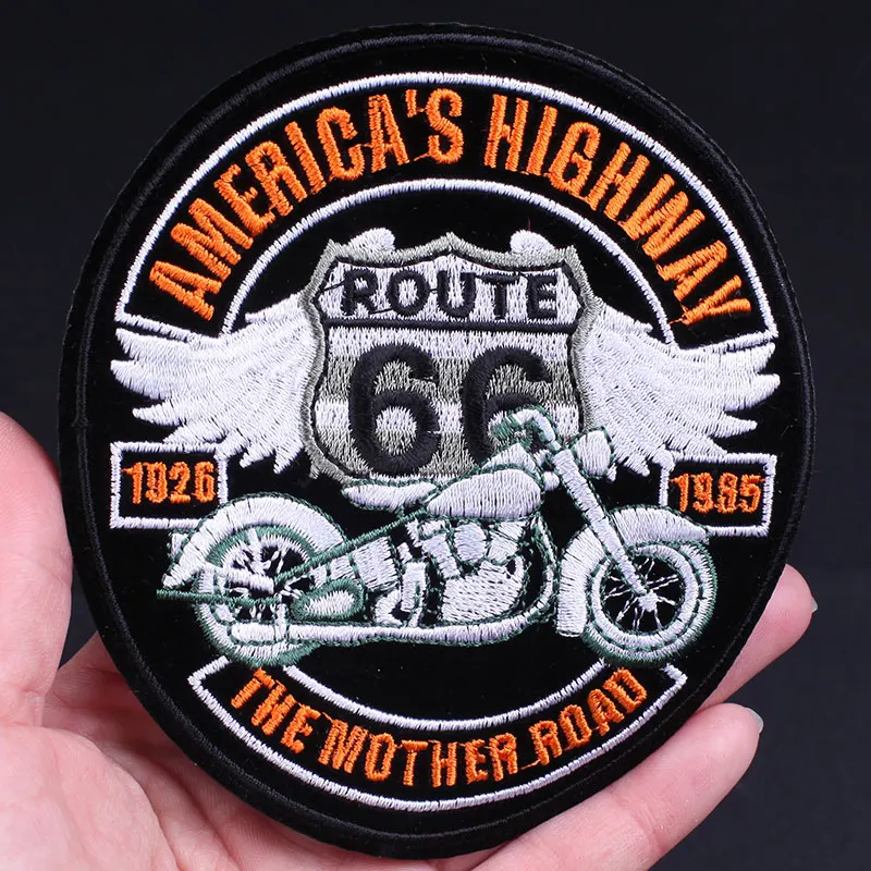 Cartello per moto Route 66 Trasferimenti termoadesivi per