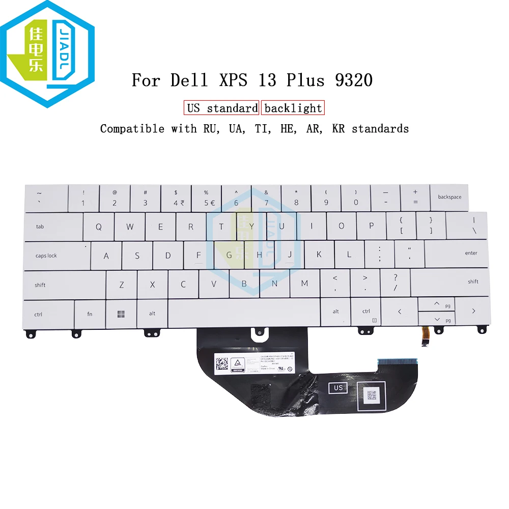 DELL XPS 13 Plus 9320 USキーボード US UK GB Backlight Keyboard For Dell XPS 13 Plus 9320 9340
