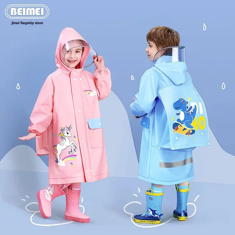 Children's Full Body Raincoat for Boys And Girls Kindergarten Schooling Motorcycle Rider Raincoat from Mainland China