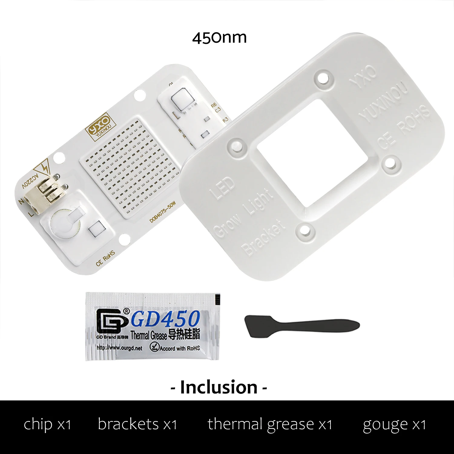 LED Grow Light Hydroponice 660NM 450NM AC220V LED Lamp Bead Driverless 50W LED Grow Chip