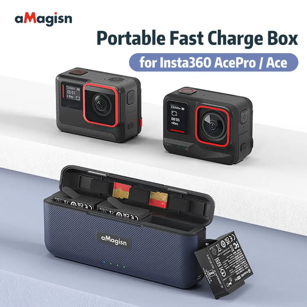 Fast Charging Box For Insta360 Ace Pro Battery Charging Box Quick Charger (without Battery) For Insta360 Ace Power Accessor N0q1