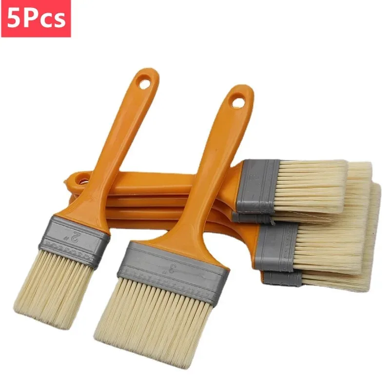 Paint Brushes 5PCS Plastic Handle Paint Brushes 1/2/3/4/5 Inch for Wall and Furniture Paint Tool Set Painting Brushes Artist paint brushes