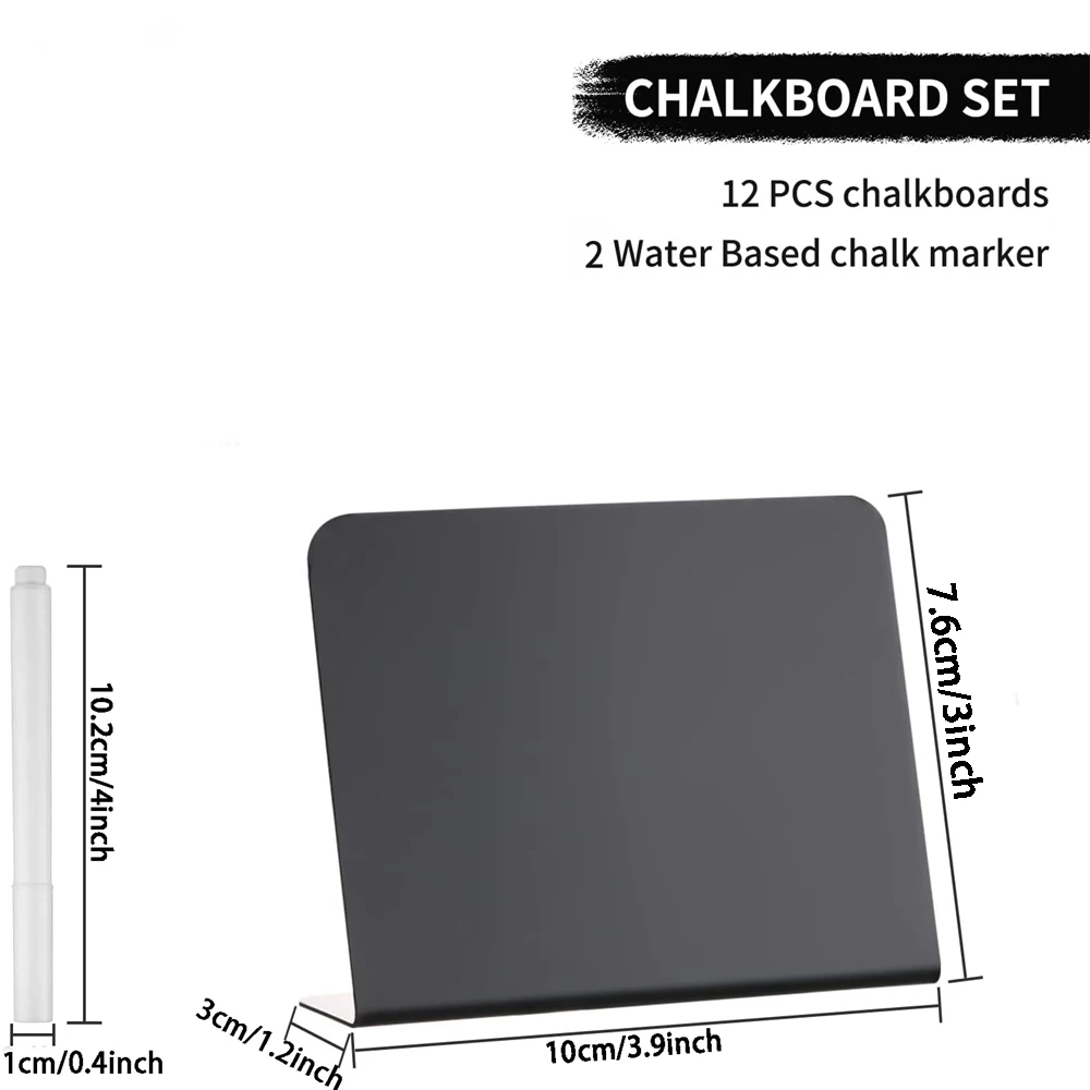 Mini Chalkboard Signs for Chalk Sign for Food Party Buffet Table Sign Chalkboard Wedding Bakery Small 12 Pack wooden chalkboard