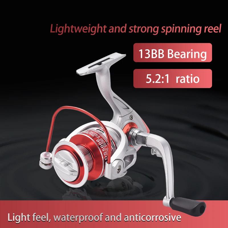 Fishing Reel Ds1000-7000 5.2:1 Gear Ratio Spinning Reel Stainless Steel  Ultralight Max Drag Bearing Metal Spool For Saltwater - Fishing Reels -  AliExpress