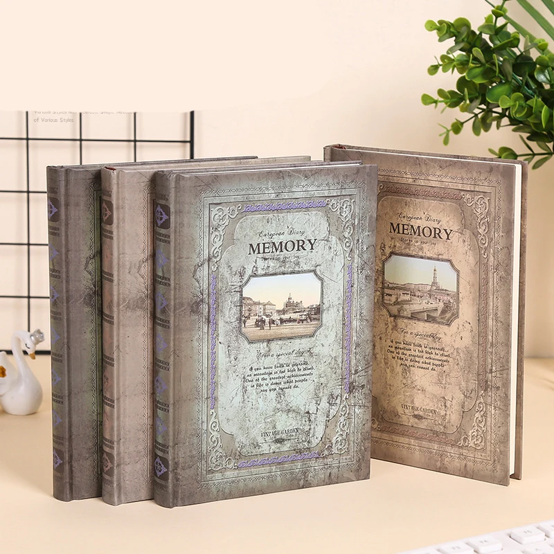 Notebook Hardbound para Trabalho de Escritório Empresarial Bloco Clássico Livro Velho Diário de Viagem Estilo Europeu Papelaria 100g - Imagem 5