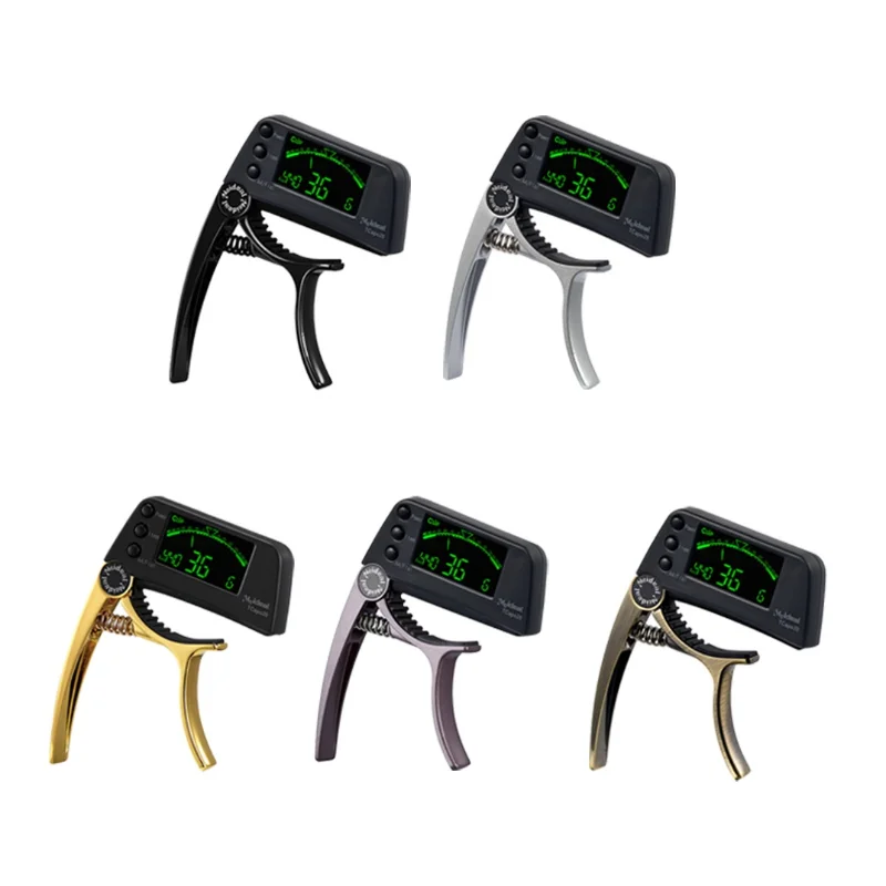 

TCapo20 Acoustic Guitar Tuner Capo Quick Change Key Capo Tuner Alloy Material for Electric Guitar Bass Chromatic Accessories