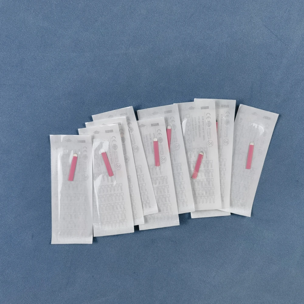 50pcs/Box Pink Nano Blades Thin 0.15mm Microblading Flex U Shape Needles Permanent Makeup 3D Embroidery for Tattoo Manual Needle