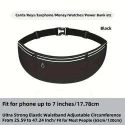 Unisex Outdoor Sports Waist Bag - Versatile Belt Pouch for Running, Cycling & Gym Essentials (Black)