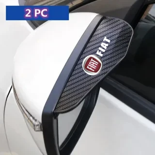 2Pcs Carbon Fiber Car Rearview Mirror Eyebrow Rain Cover For Fiat 500 Punto 124 125 500 Bravo Stilo Panda Abarth Tipo Viaggio