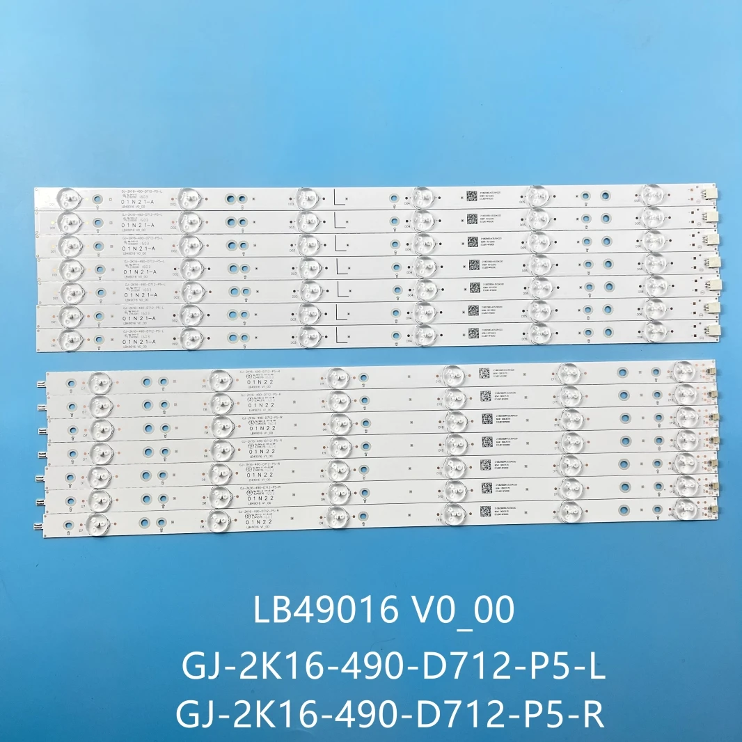 Barra Di Retroilluminazione A Led Per Kd-49X6000D Gj-2K16-490-D712-P5-L R Muslimate 49 Pus6551 49 Put6101 49 Pft4909 49 Pfh4900 49 Pff5701