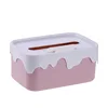 Square Plastic Tissue Box, Home Tissue Container, Car Napkins Holder Case, Kitchen Organizer, Simple and Stylish 5