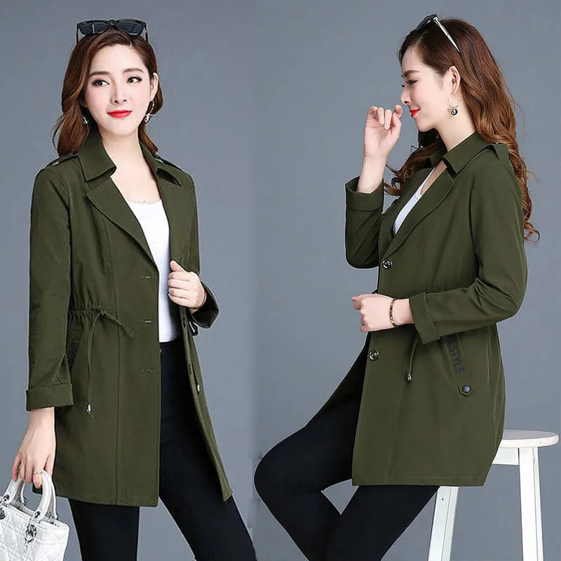 

Casual Zipper Jackets Female Windbreaker Single-breasted Vintage Outerwear 2020 Autumn New Women Jacket Coat Long Sleeve