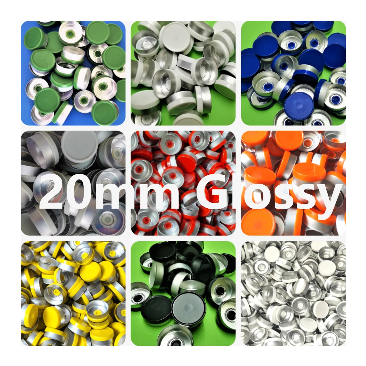 Plastic Caps 20mm Aluminium Plastic Cap Colored Plastic Caps Sealing Tear off Cap Aluminium tops for crimp glass vial 50pcs/lot