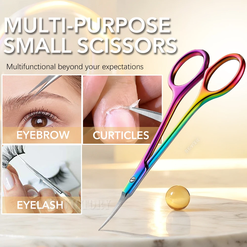 Stainless Steel Cuticle Scissors Dead Skin Remover For Nails Art Clippers Russian Manicure Curved Tip Scissor