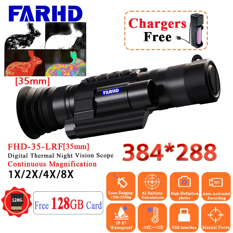 

Portable Monocular Type Infrared Thermal Imaging Night Vision Sight Scope Outdoor Hunting and Security Detector