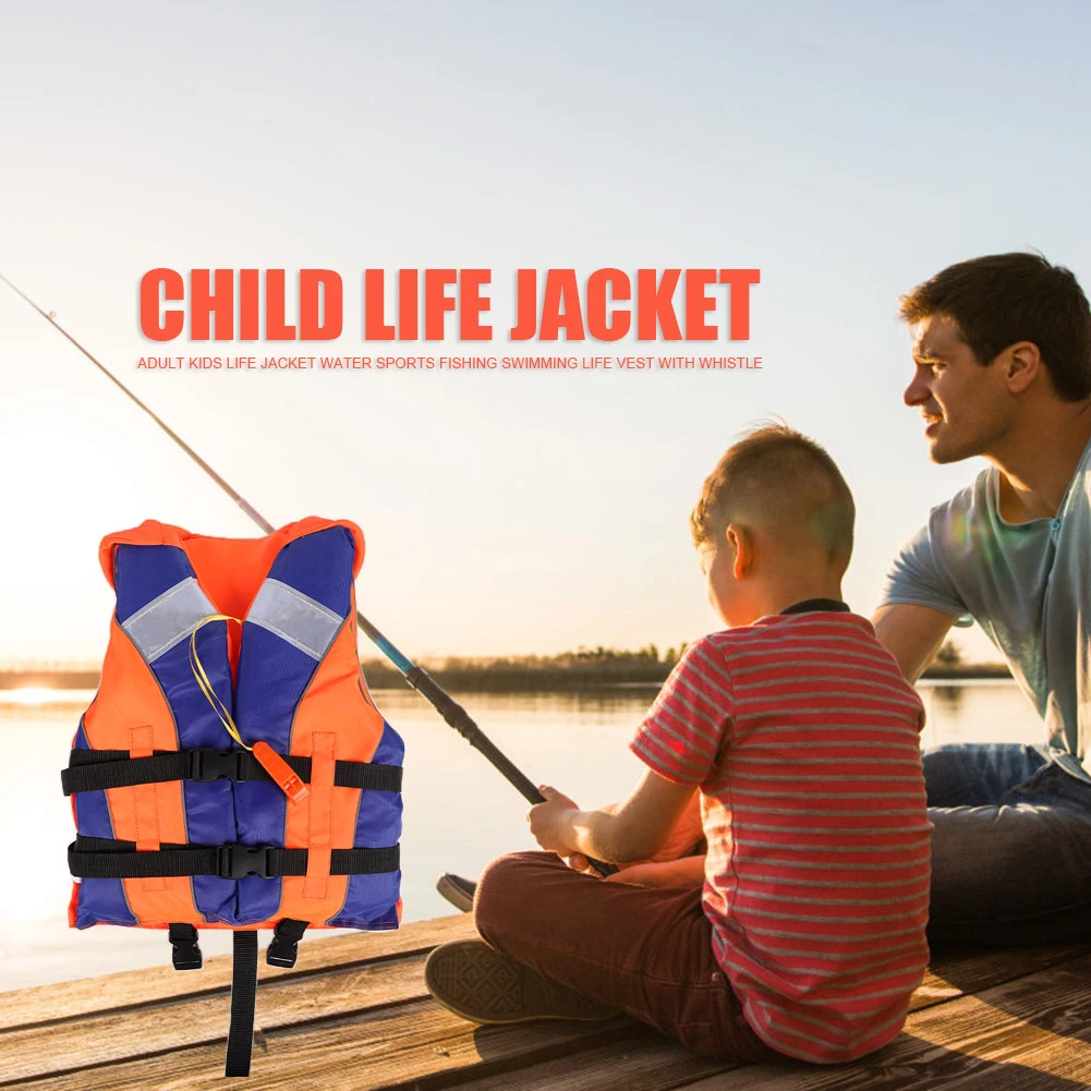 Life Vest Wear-resistant Kids Life Jacket Vest with Whistle 2